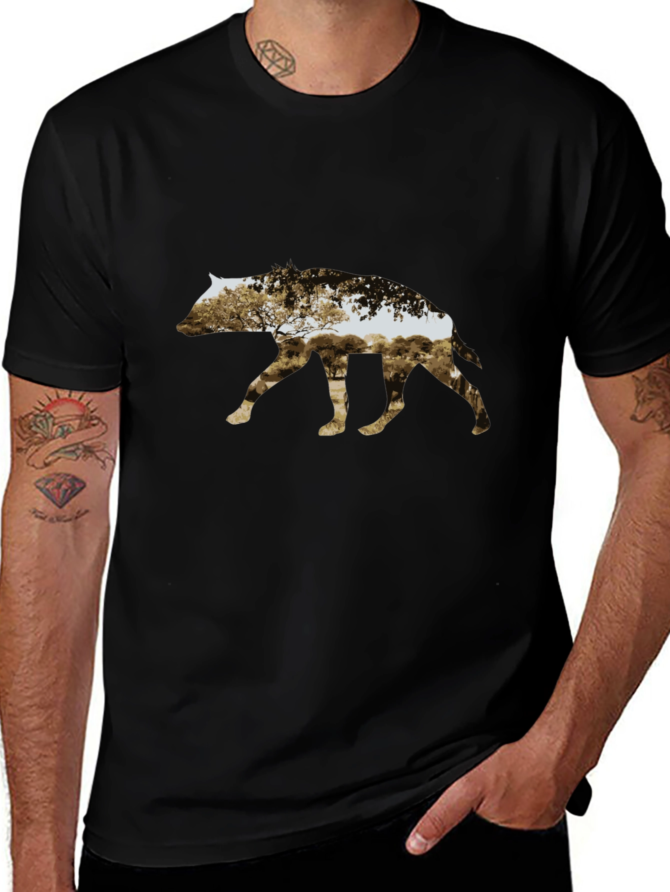 Abstract Animal Silhouette Graphic Tee