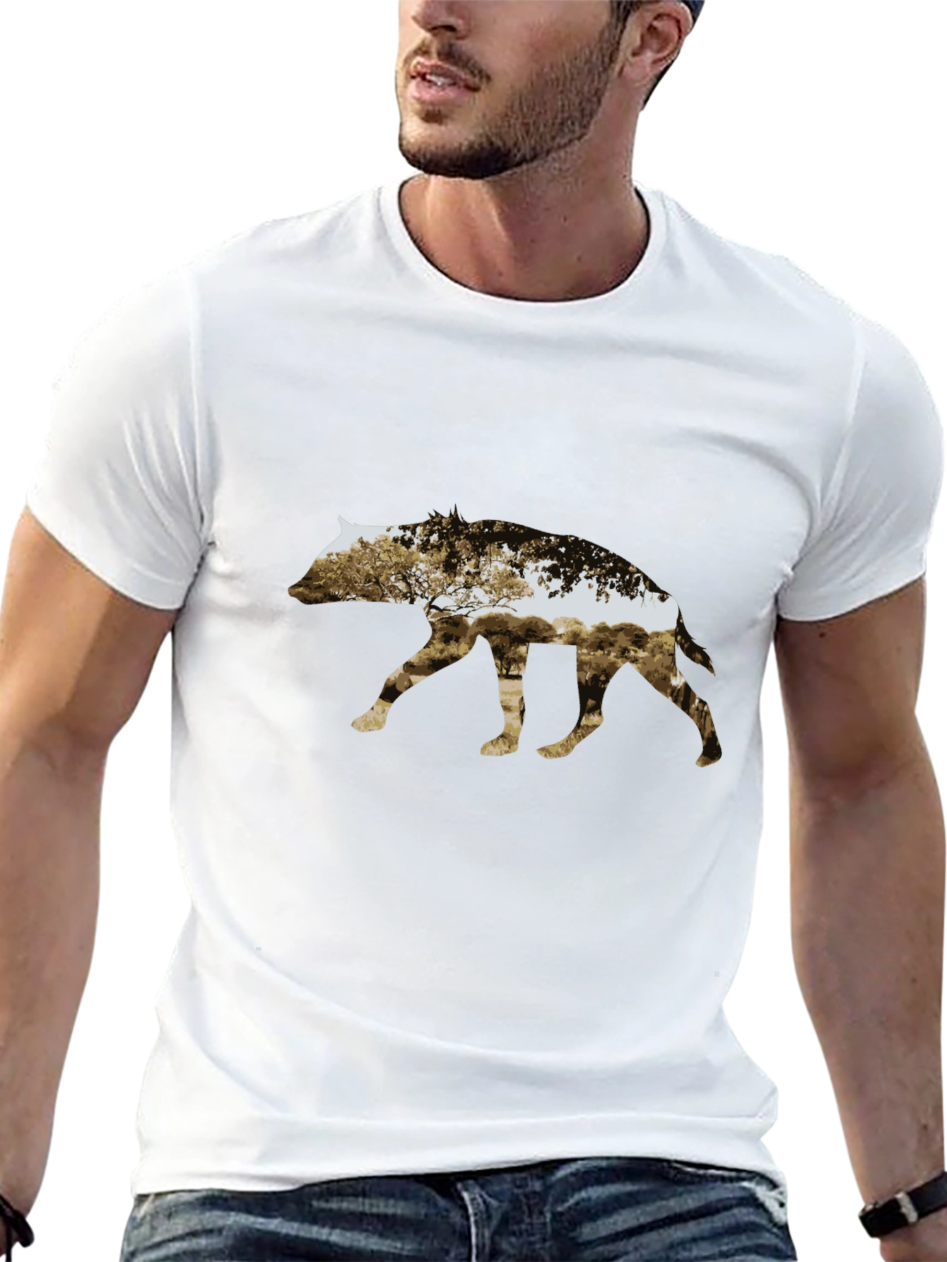 Abstract Animal Silhouette Graphic Tee