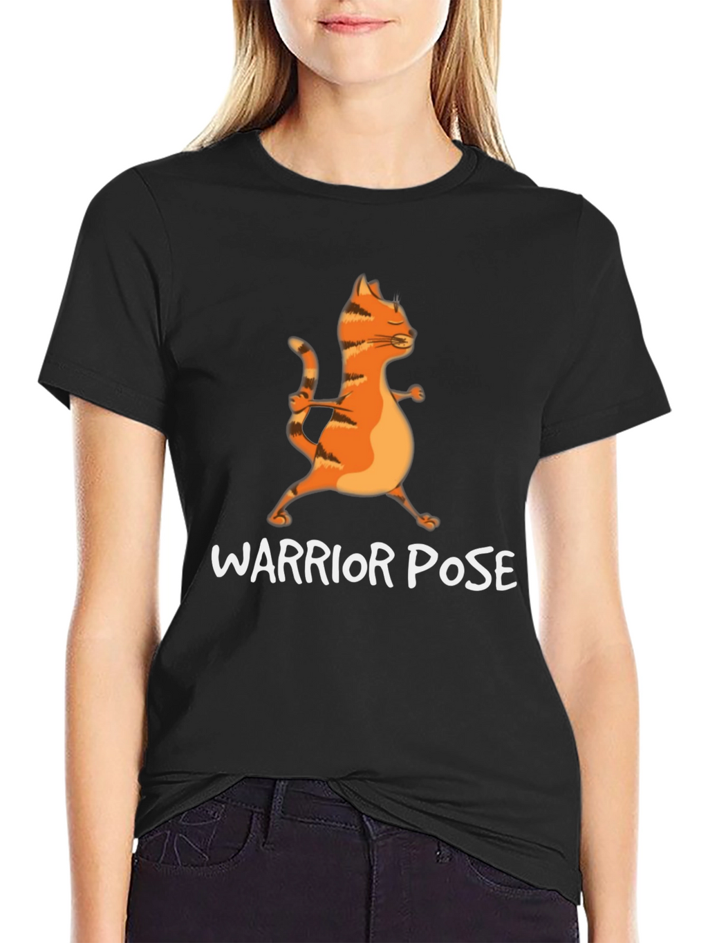 Yoga Cat Warrior Pose T-Shirt