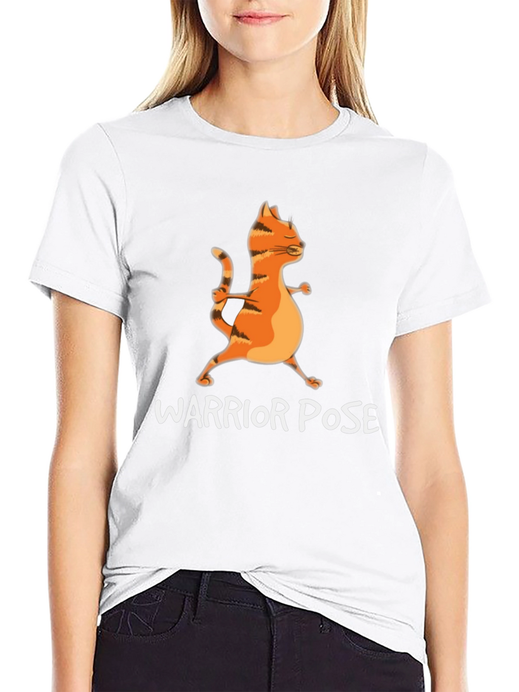 Yoga Cat Warrior Pose T-Shirt