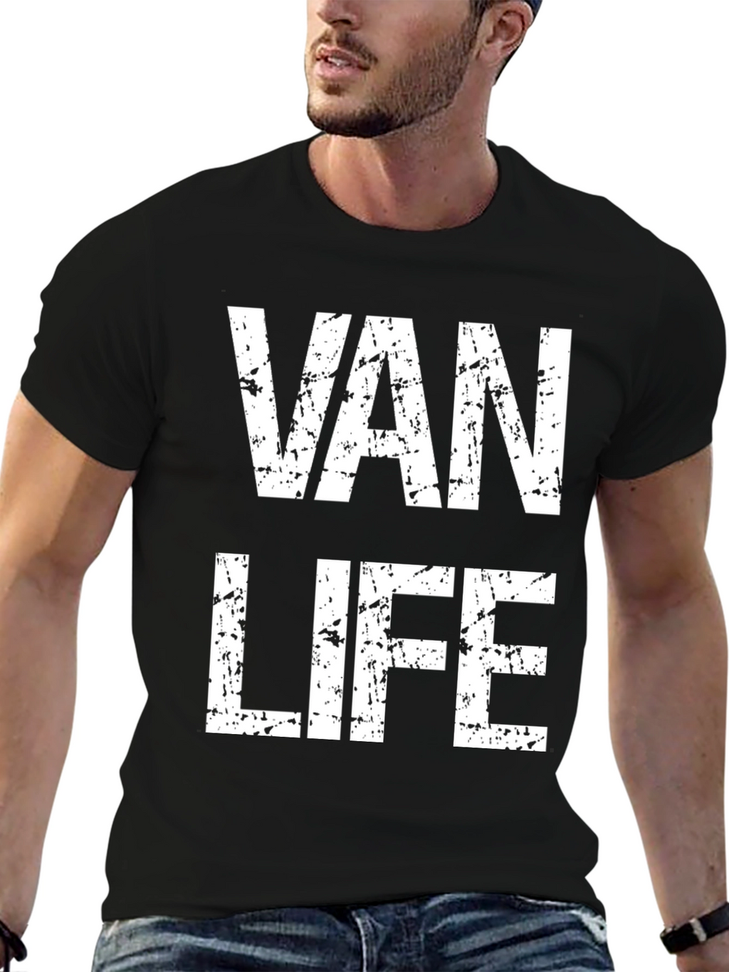 Van Life Distressed Graphic T-Shirt