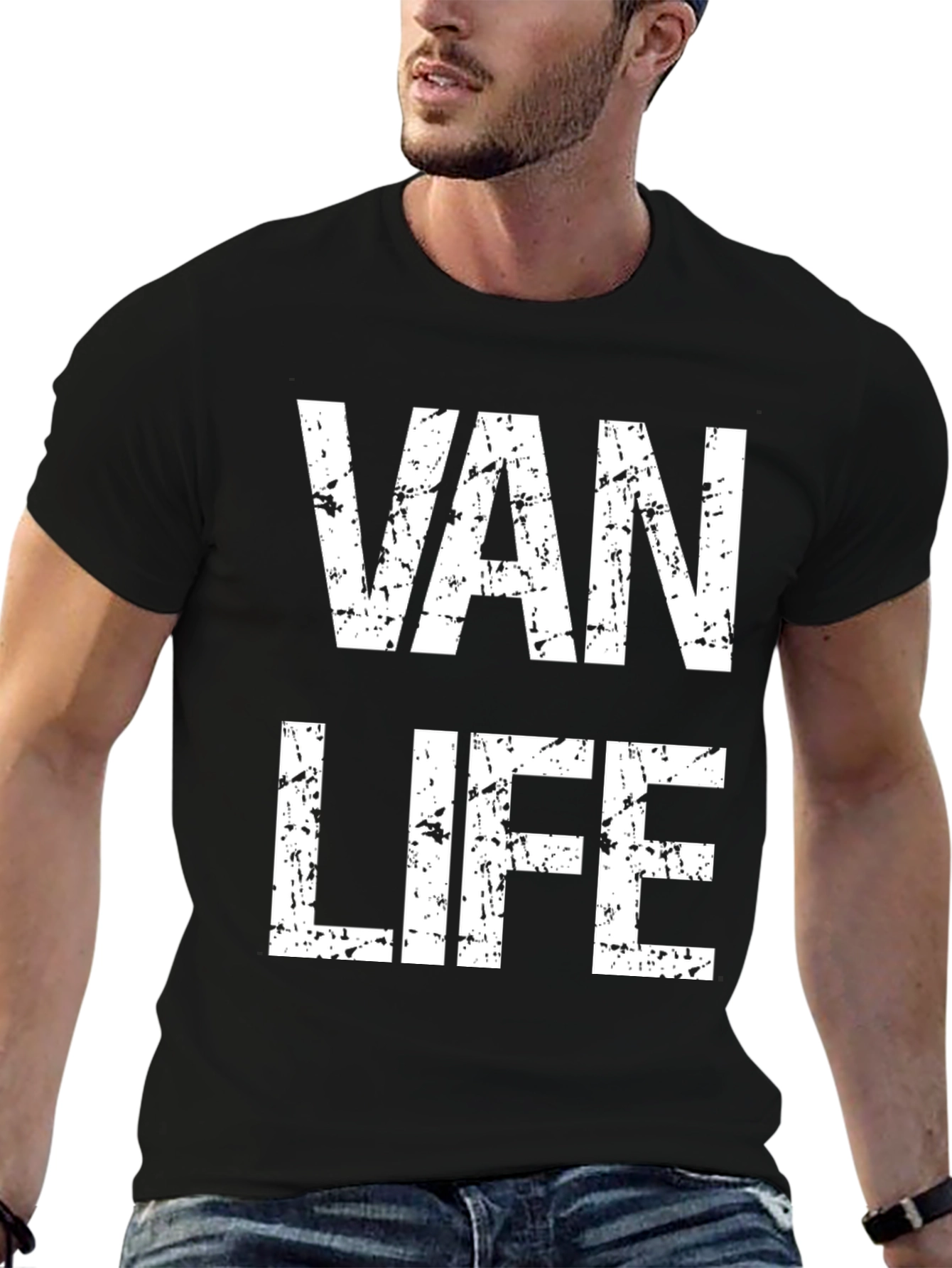 Van Life Distressed Graphic T-Shirt