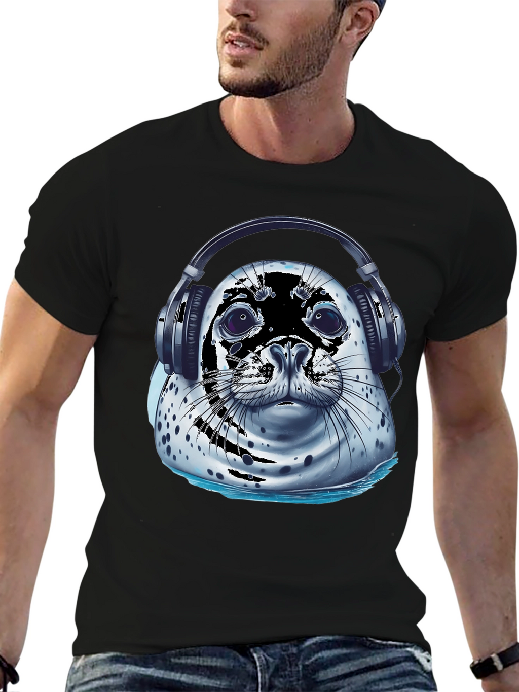 Cool Seal T-Shirt - Seal with Headphones