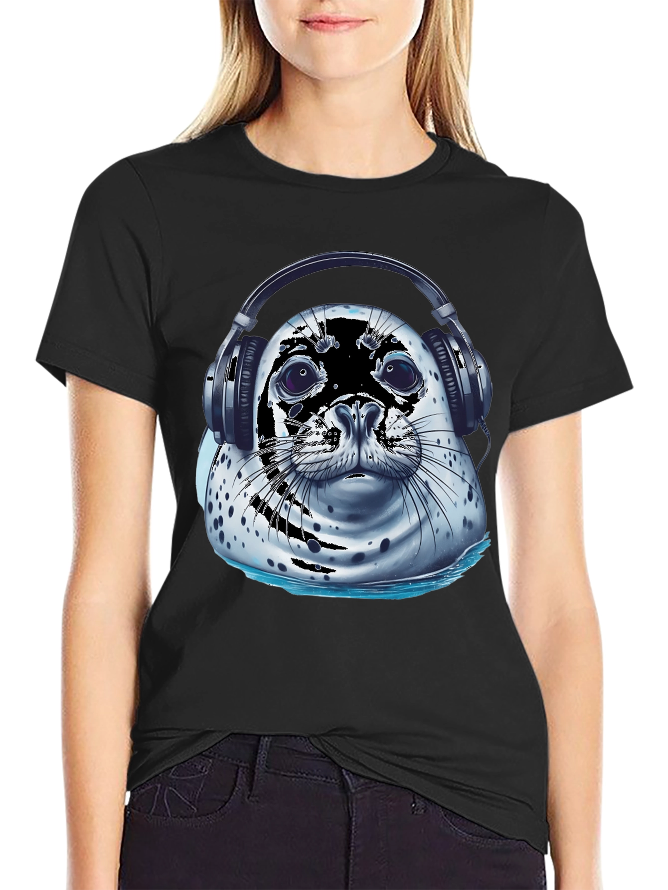 Cool Seal T-Shirt - Seal with Headphones