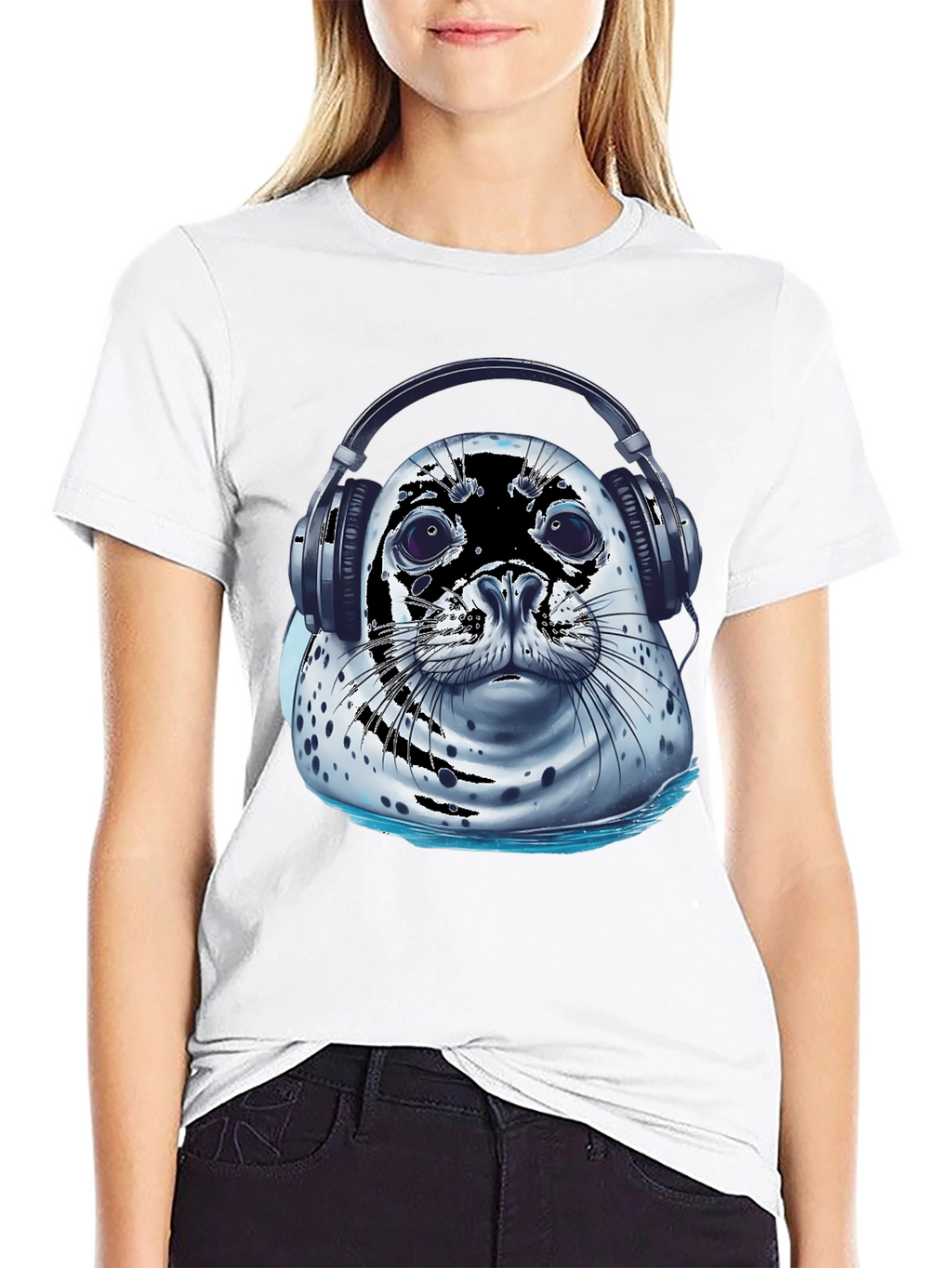 Cool Seal T-Shirt - Seal with Headphones
