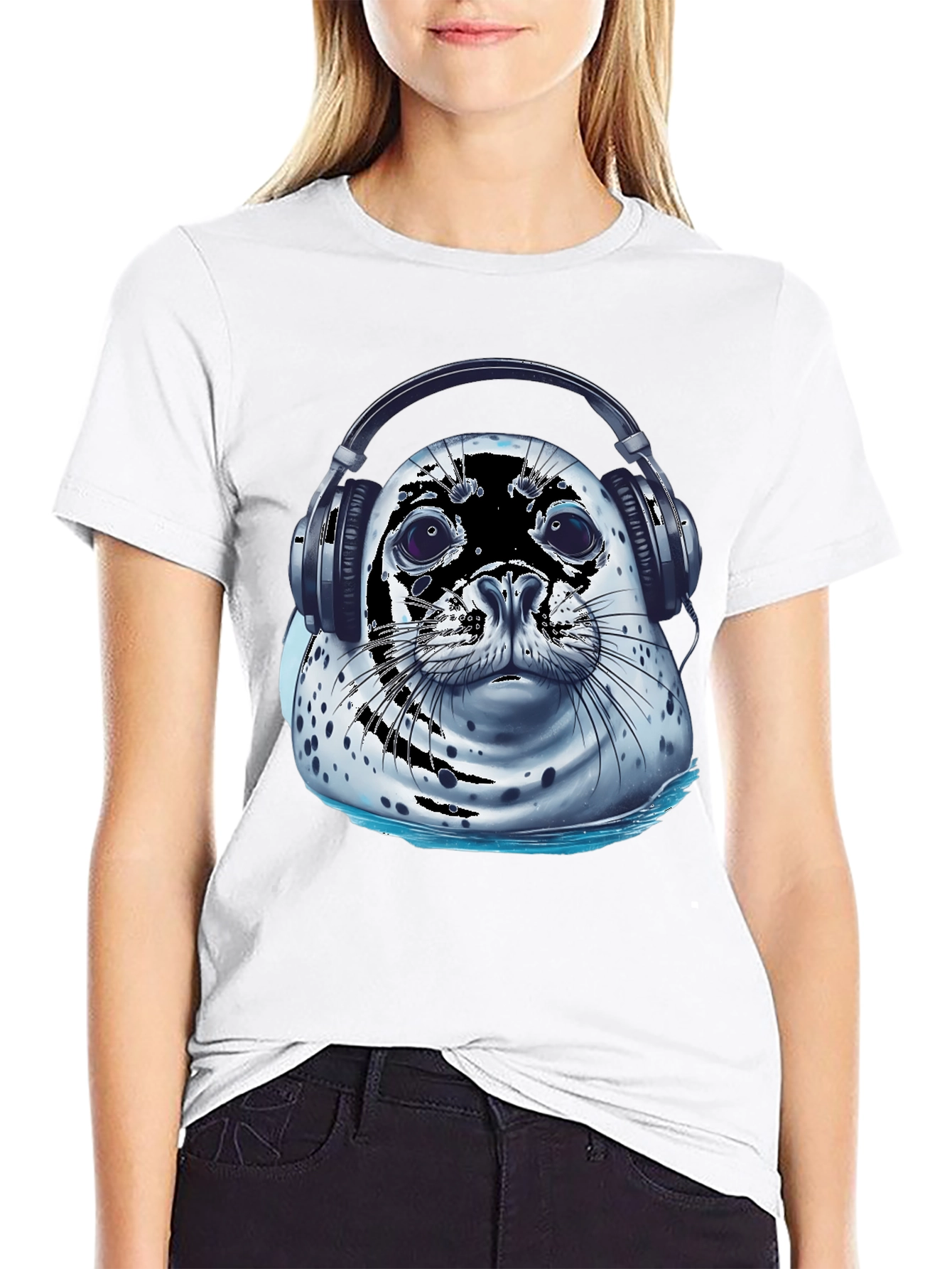 Cool Seal T-Shirt - Seal with Headphones