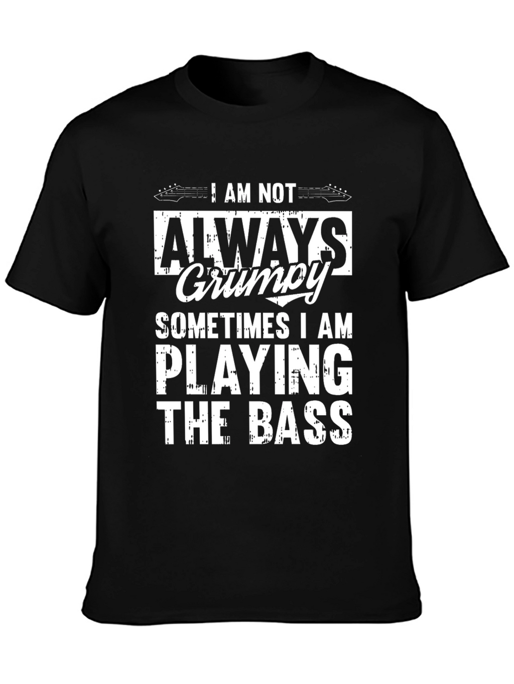 Grumpy Bass Player Graphic T-Shirt