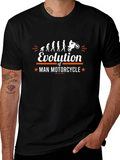 Evolution of Man Motorcycle T-Shirt