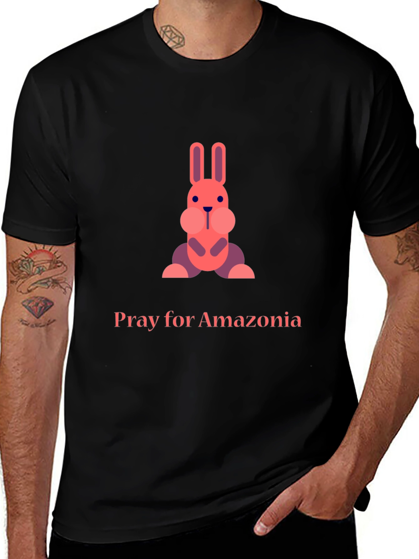 Pray for Amazonia T-Shirt - Graphic Rabbit Design