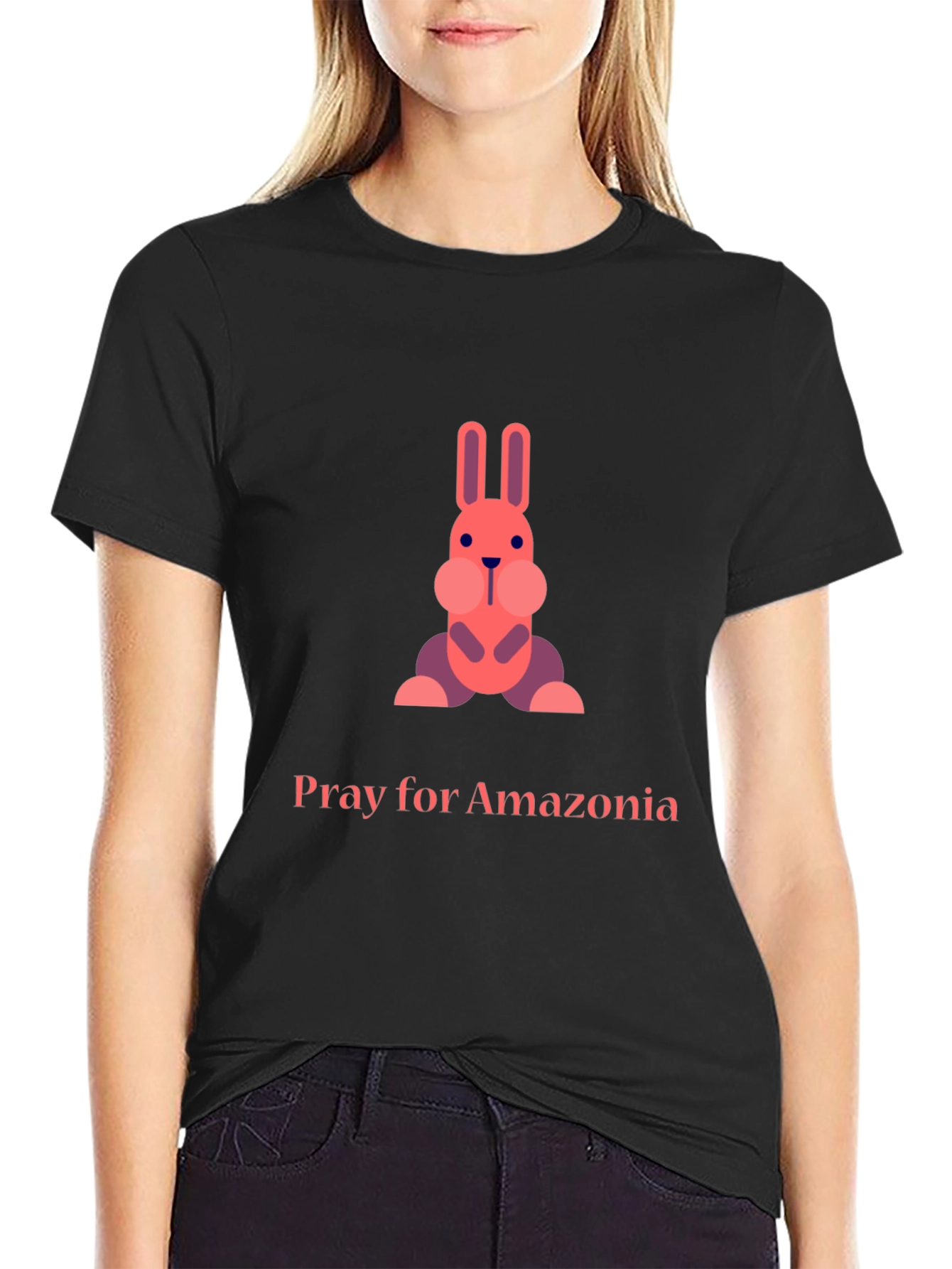 Pray for Amazonia T-Shirt - Graphic Rabbit Design