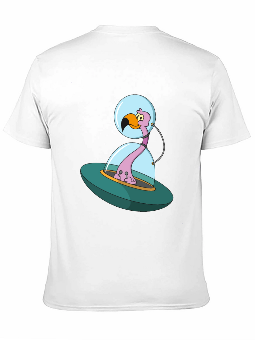 Space Flamingo T-Shirt - Unique Cartoon Design