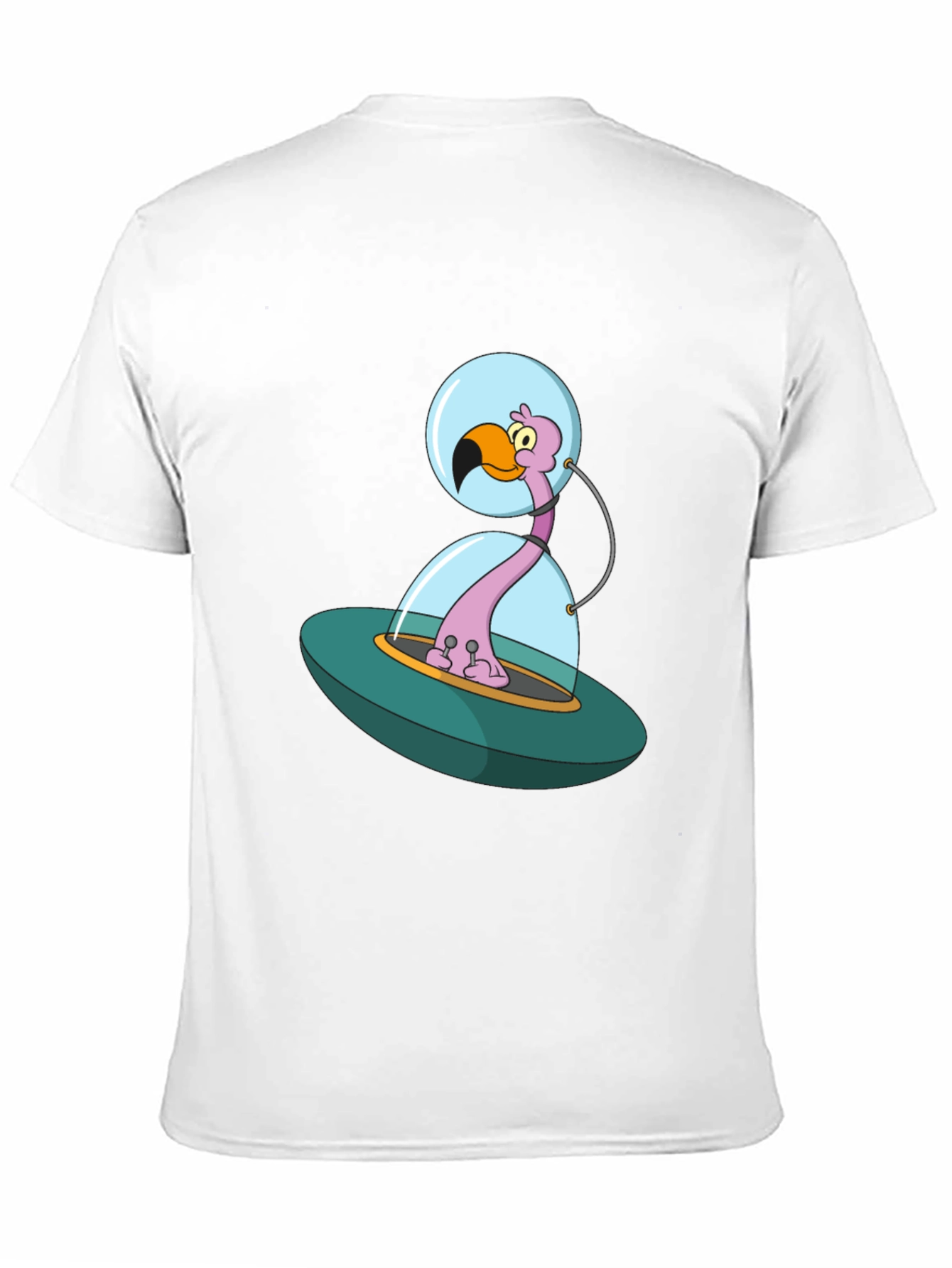Space Flamingo T-Shirt - Unique Cartoon Design