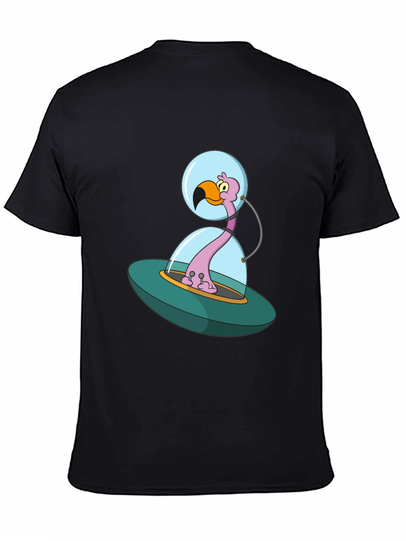 Space Flamingo T-Shirt - Unique Cartoon Design