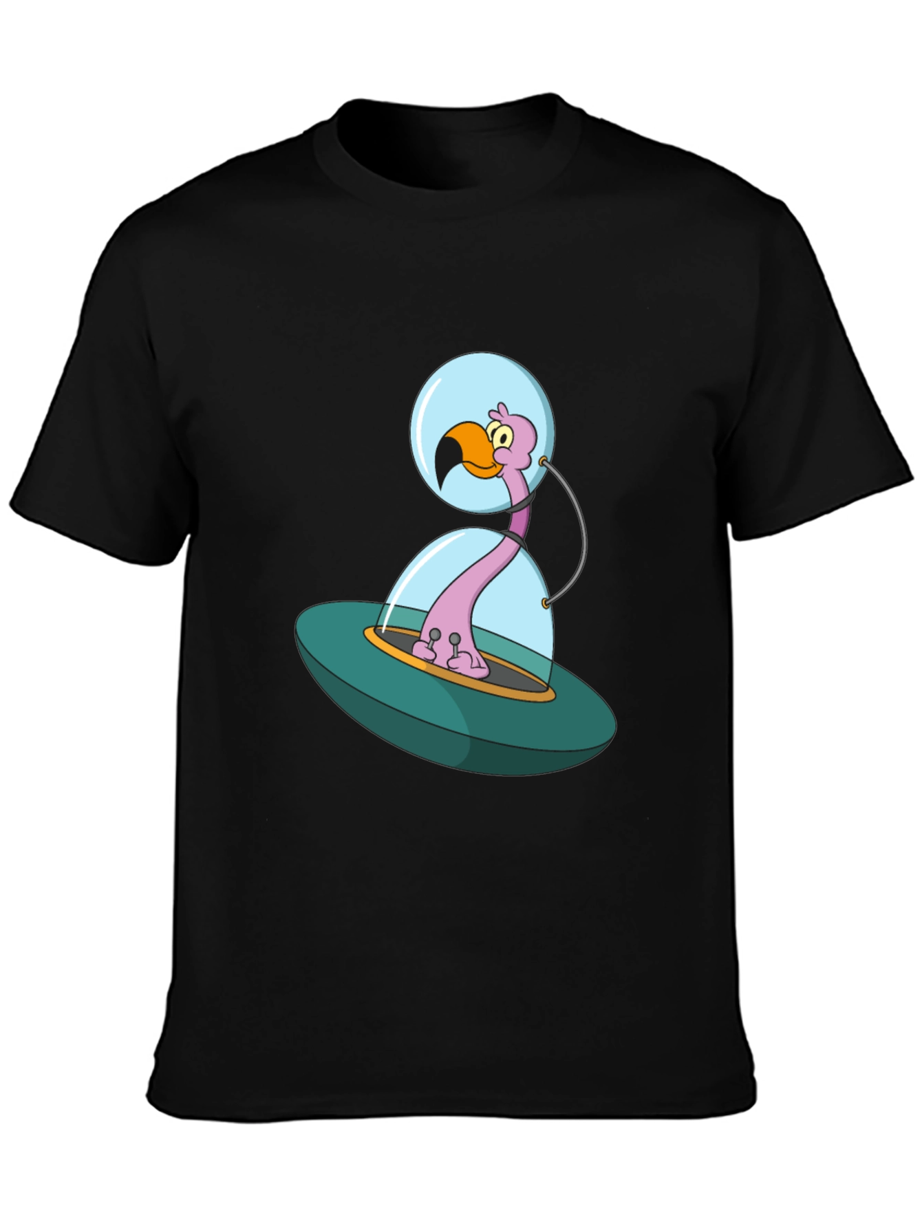 Space Flamingo T-Shirt - Unique Cartoon Design