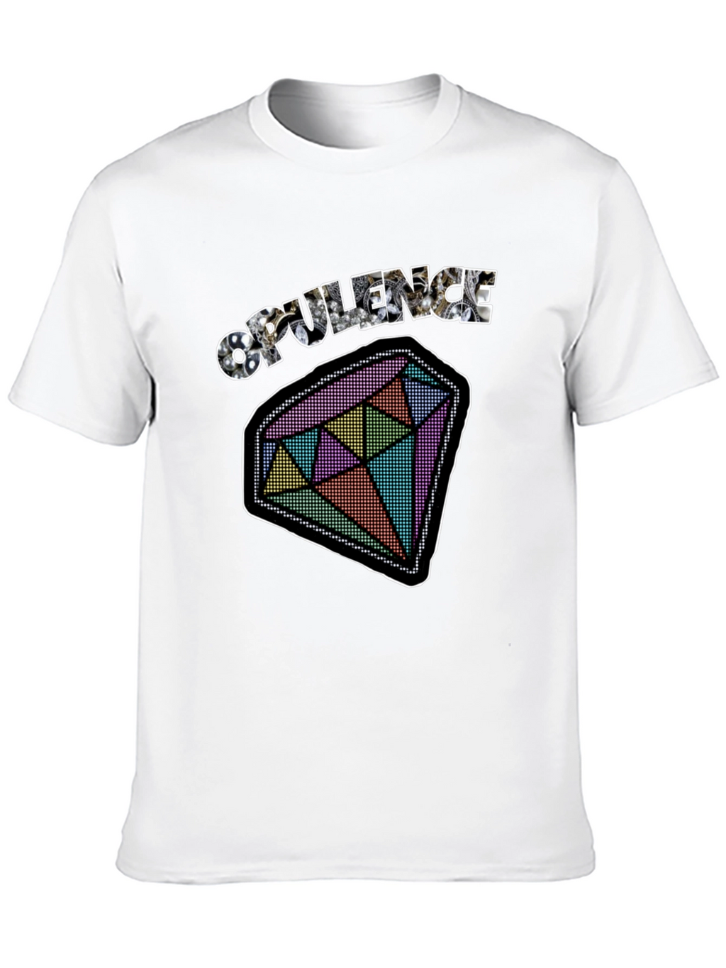 Opulence Diamond Graphic Tee - Black