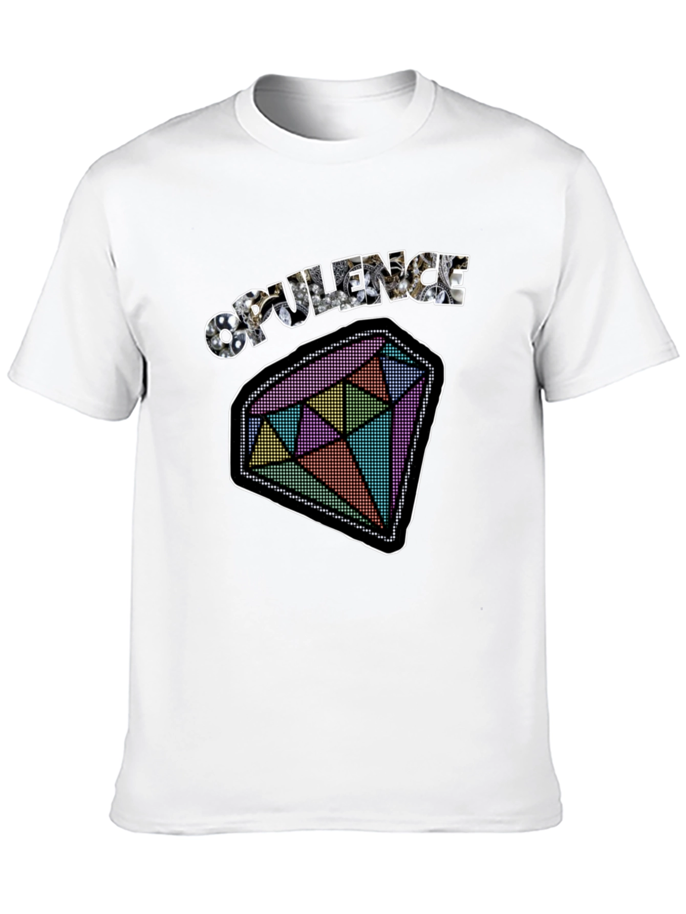 Opulence Diamond Graphic Tee - Black