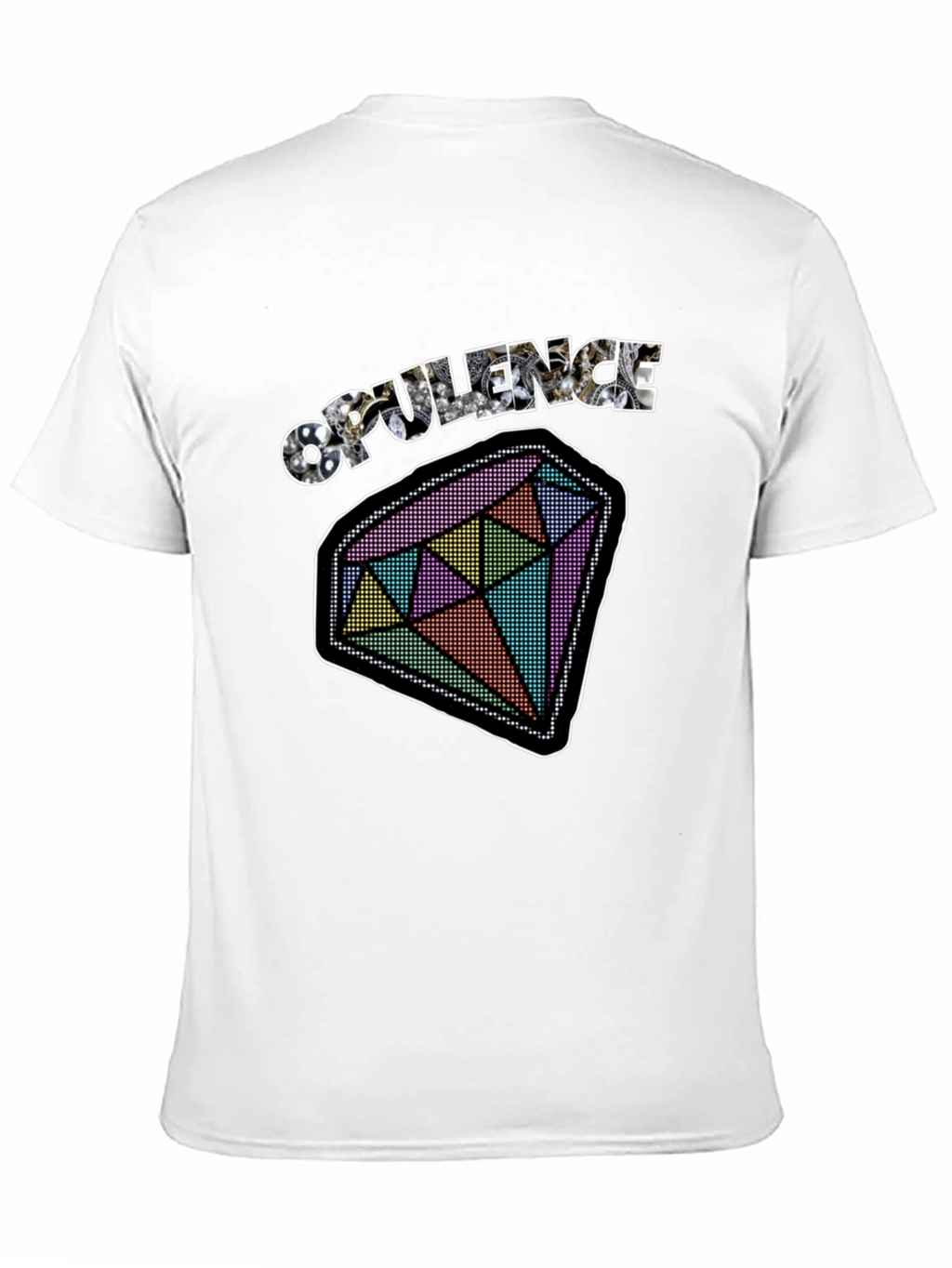 Opulence Diamond Graphic Tee - Black