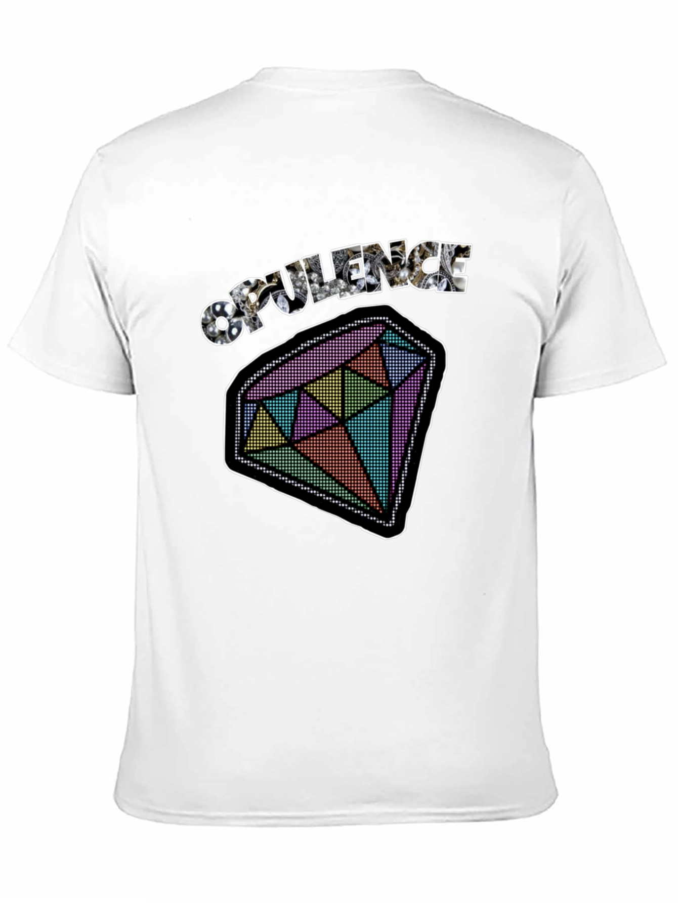 Opulence Diamond Graphic Tee - Black
