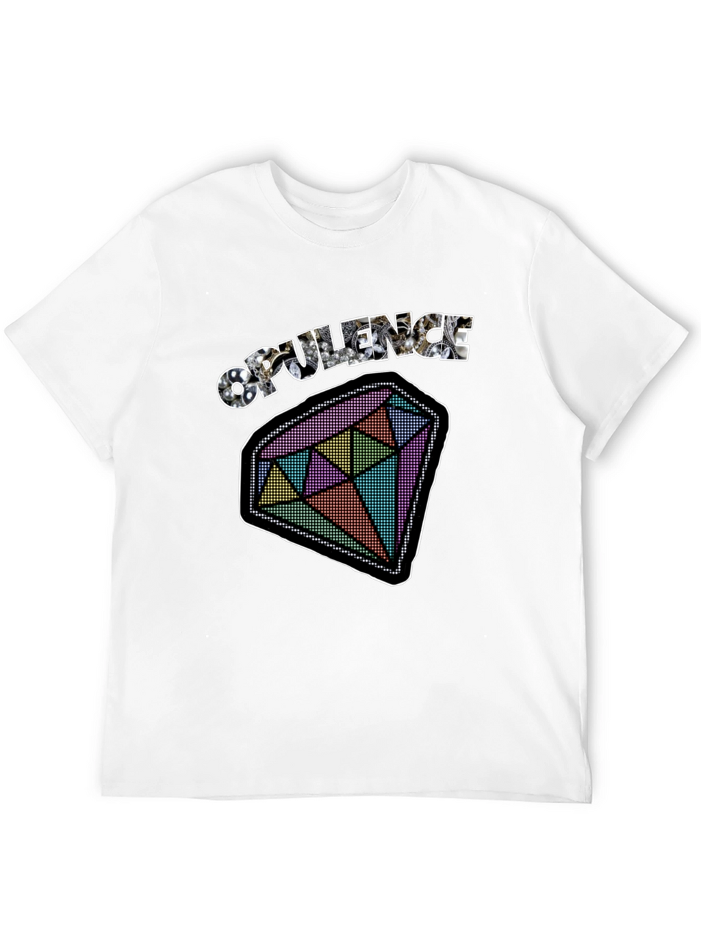 Opulence Diamond Graphic Tee - Black
