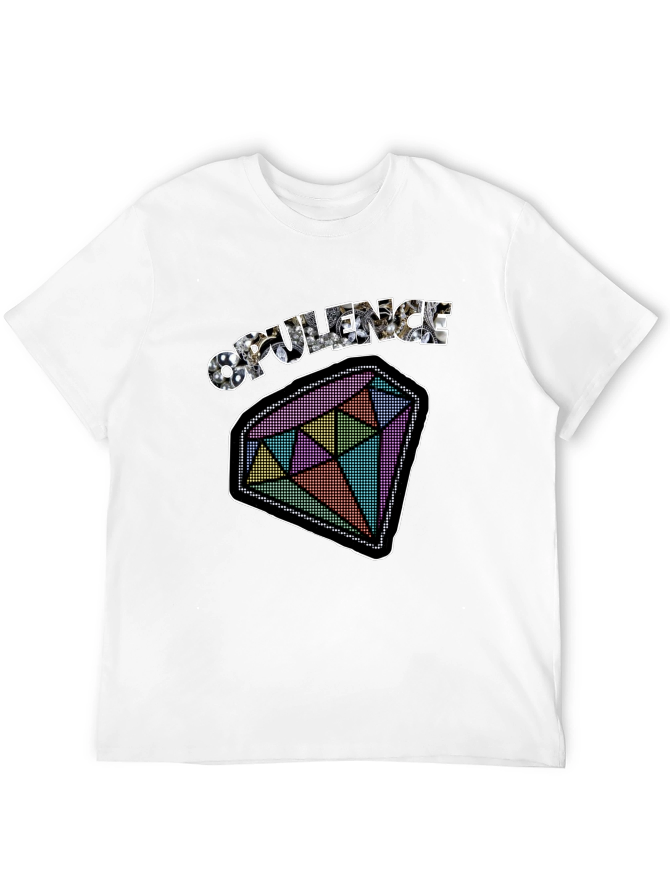 Opulence Diamond Graphic Tee - Black