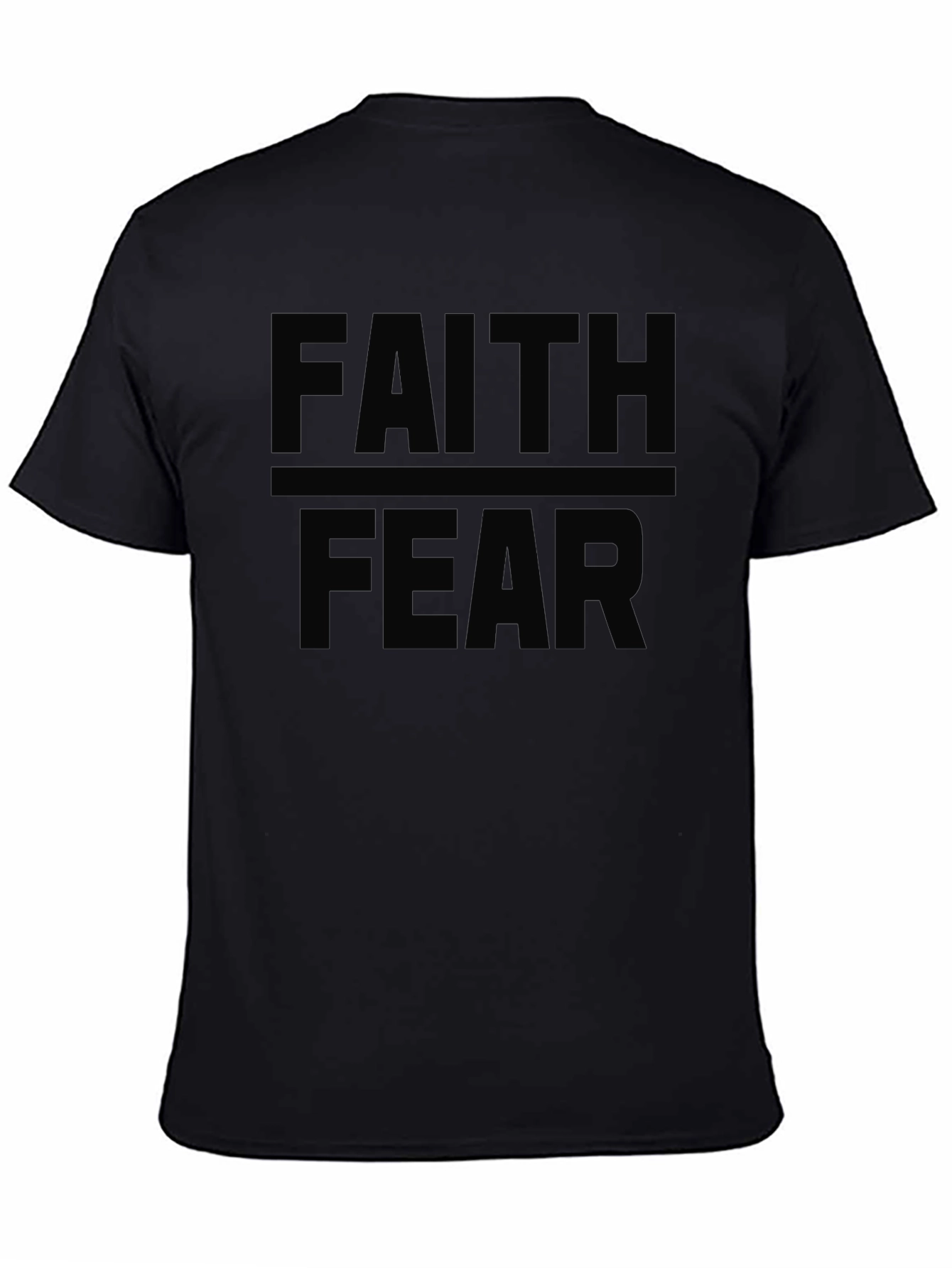 Faith Over Fear Black Graphic Tee