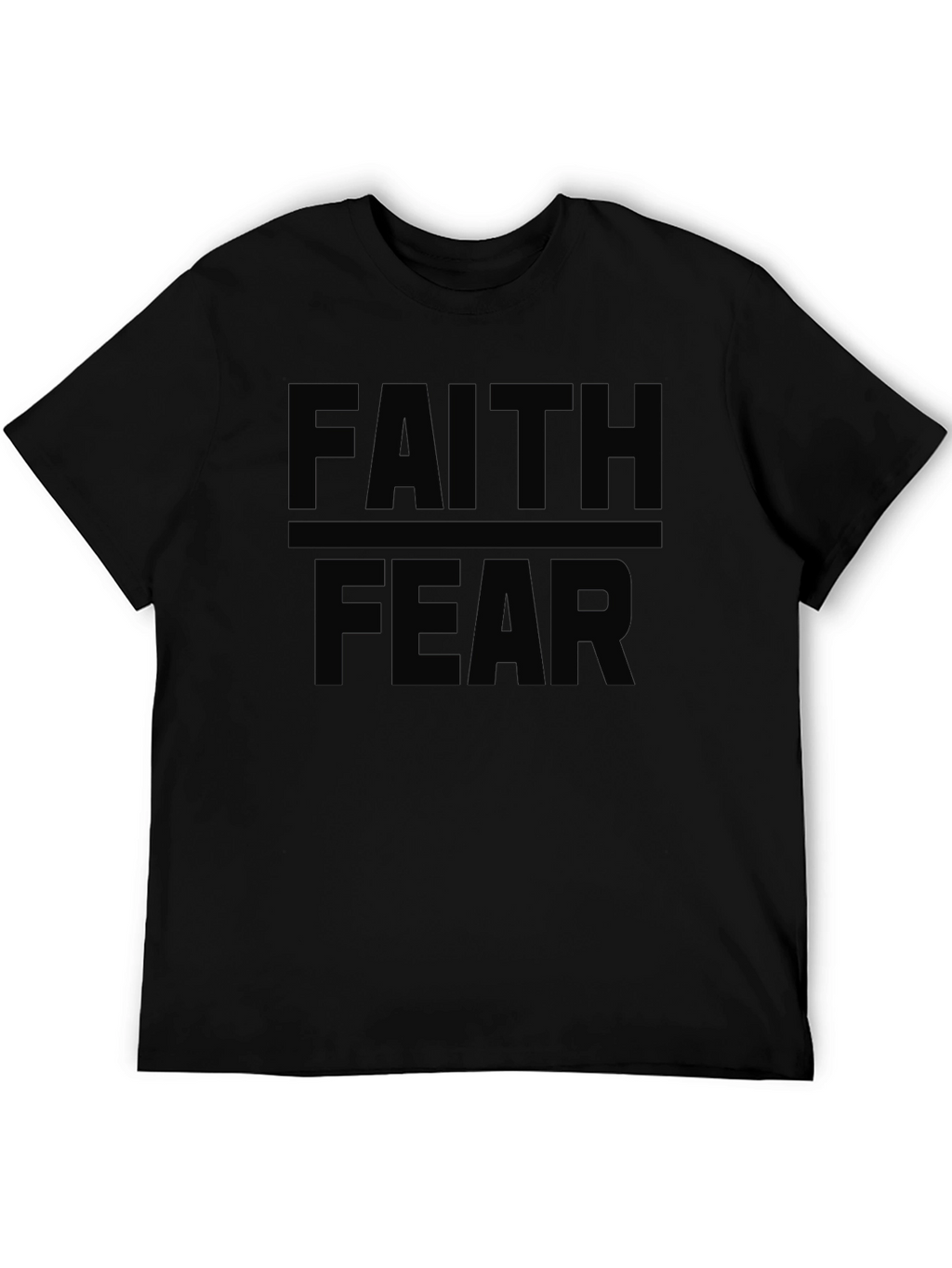 Faith Over Fear Black Graphic Tee