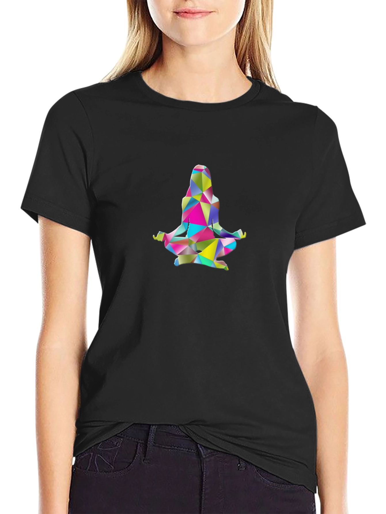 Geometric Yoga Pose T-Shirt - Meditate in Style