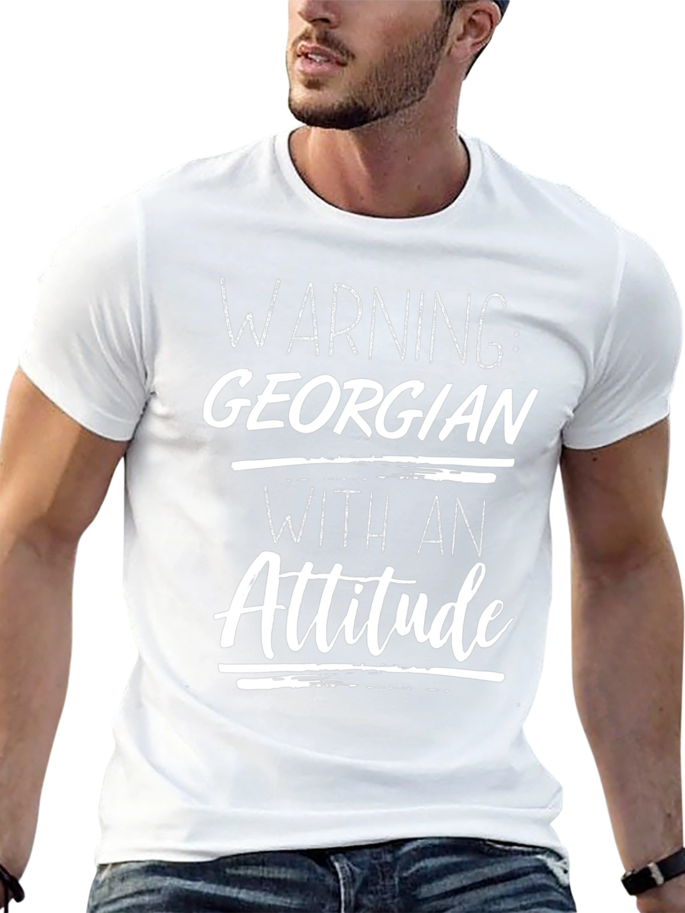 Warning Georgian Attitude Graphic T-Shirt
