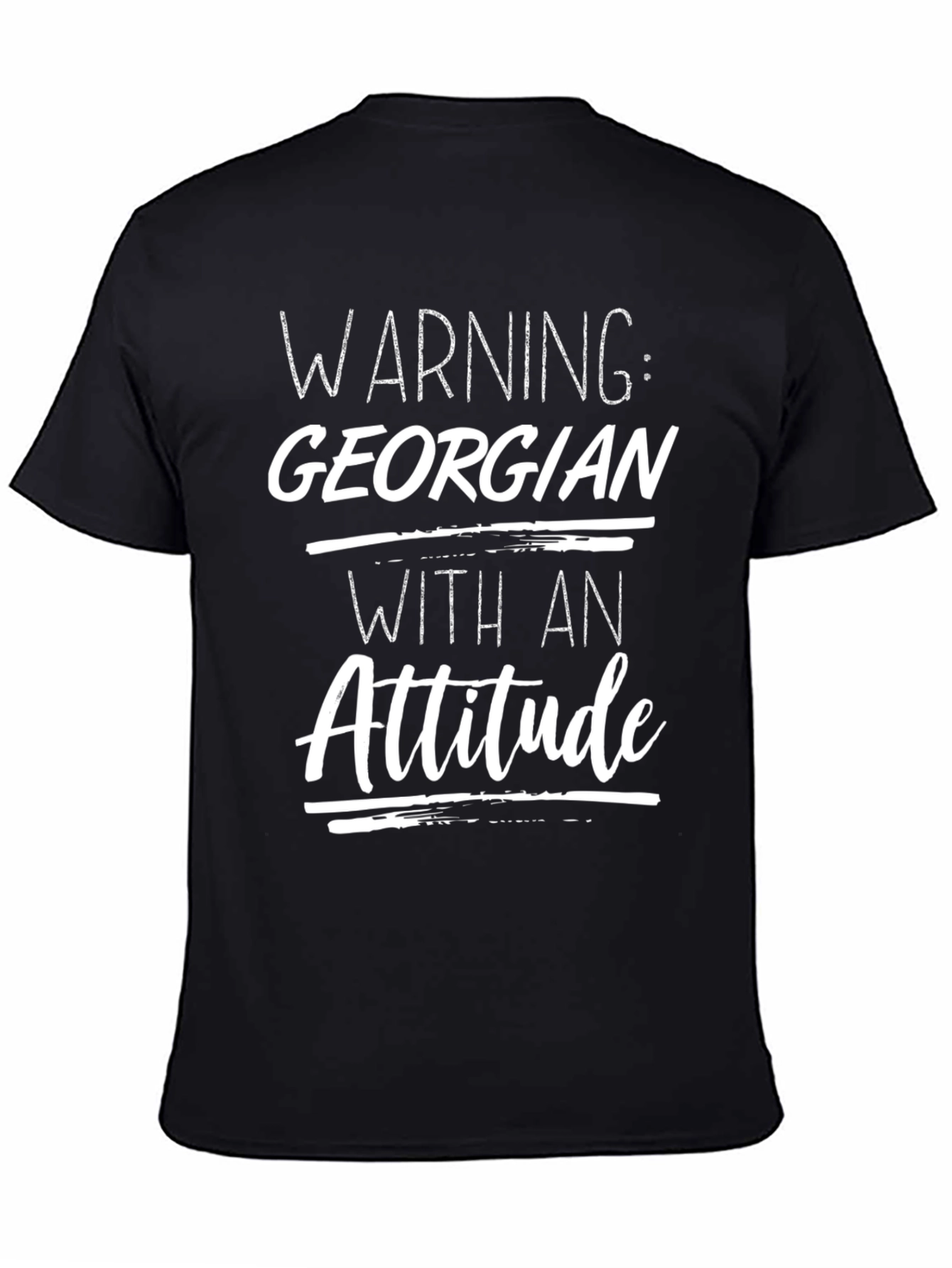 Warning Georgian Attitude Graphic T-Shirt