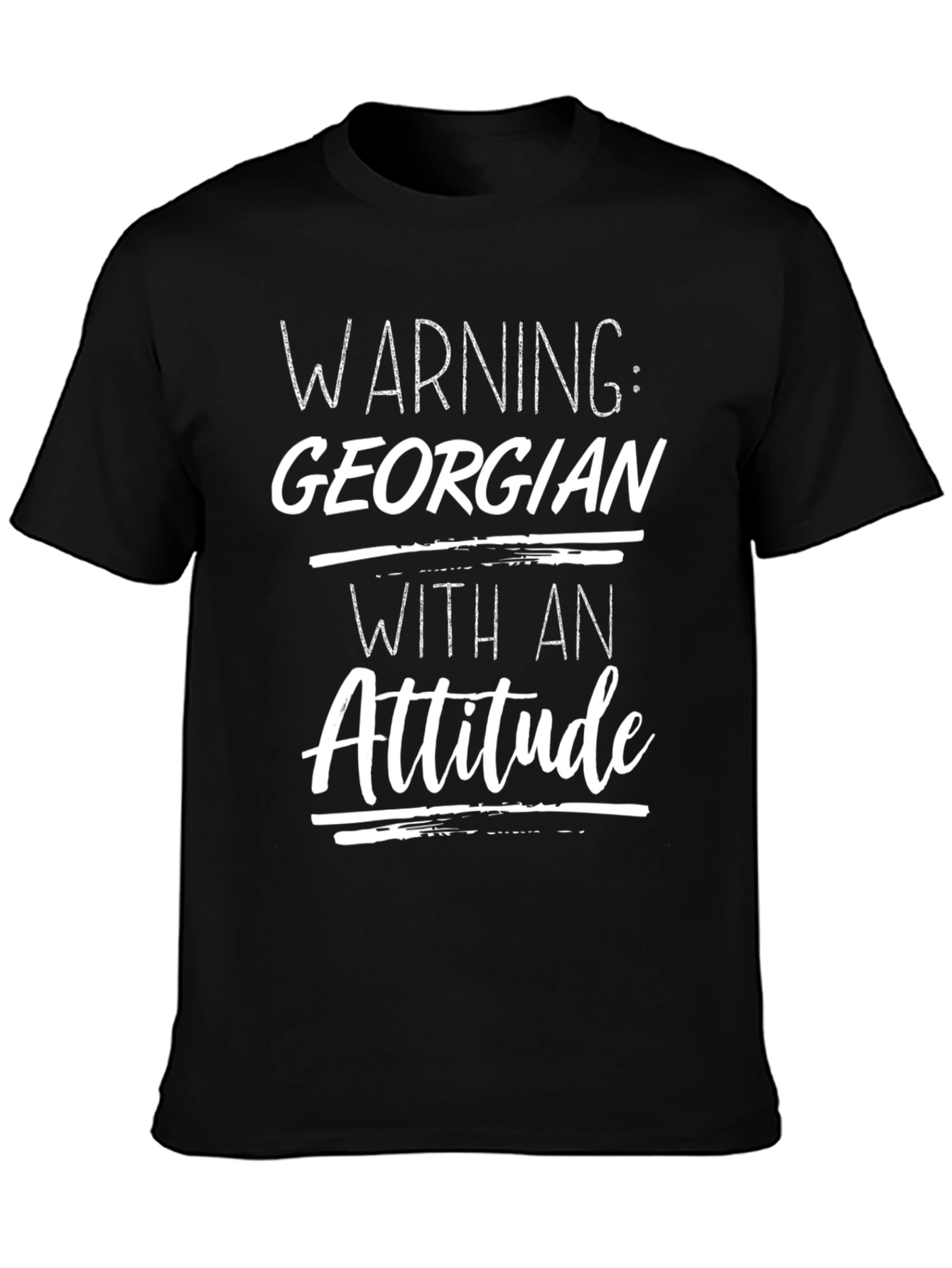 Warning Georgian Attitude Graphic T-Shirt