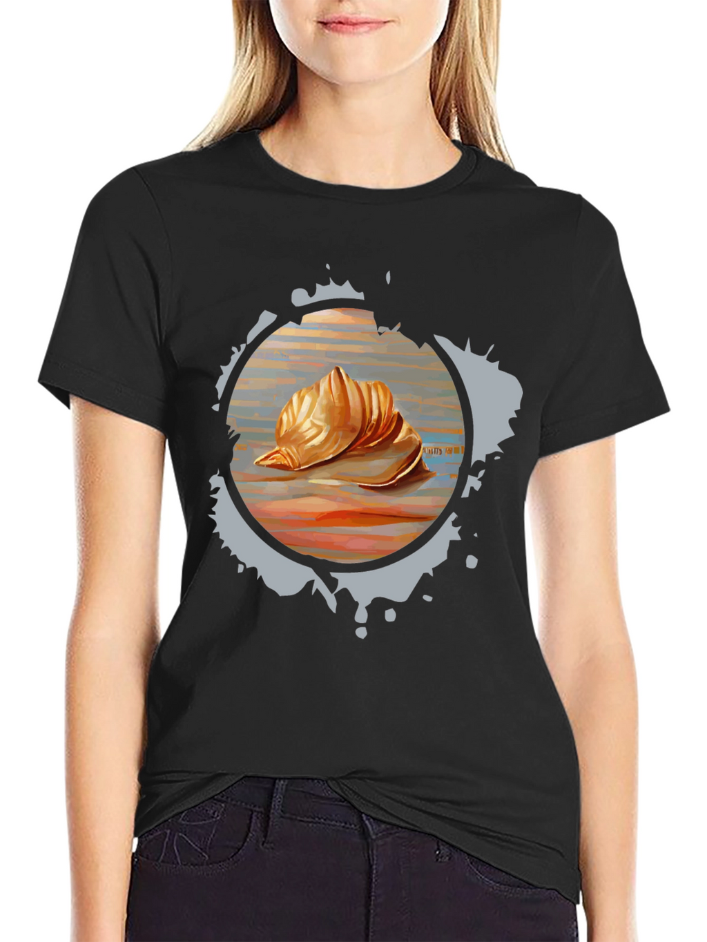 Seashell Graphic Tee - Unique Design Soft Fabric