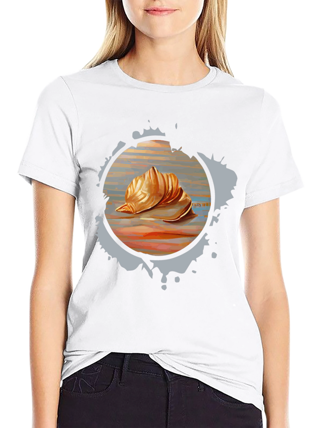 Seashell Graphic Tee - Unique Design Soft Fabric