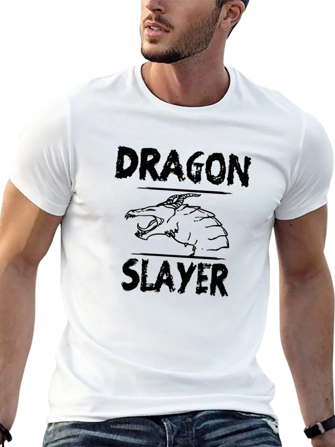 Dragon Slayer Graphic Black T-Shirt