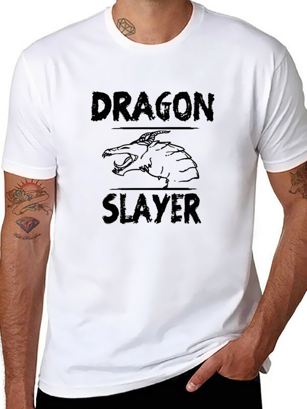 Dragon Slayer Graphic Black T-Shirt