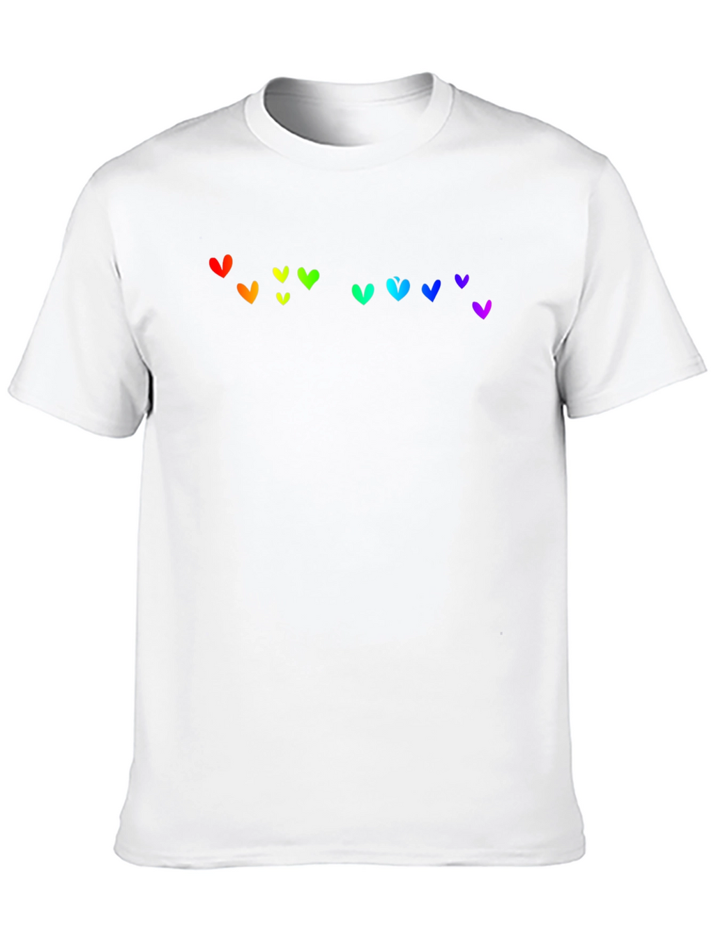 Rainbow Heart Graphic Black T-Shirt
