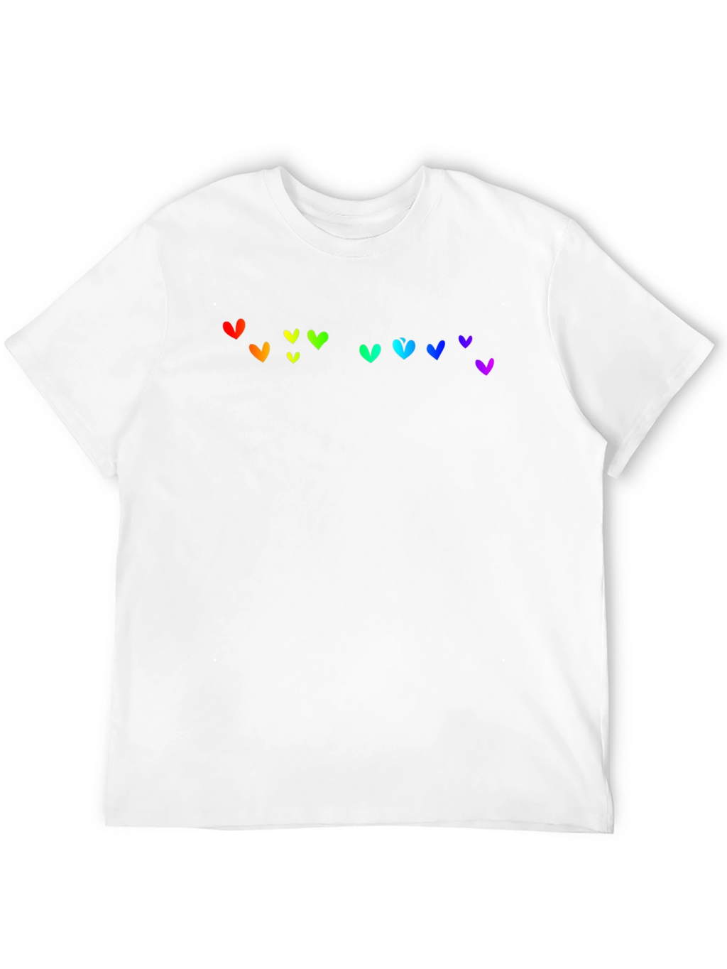 Rainbow Heart Graphic Black T-Shirt