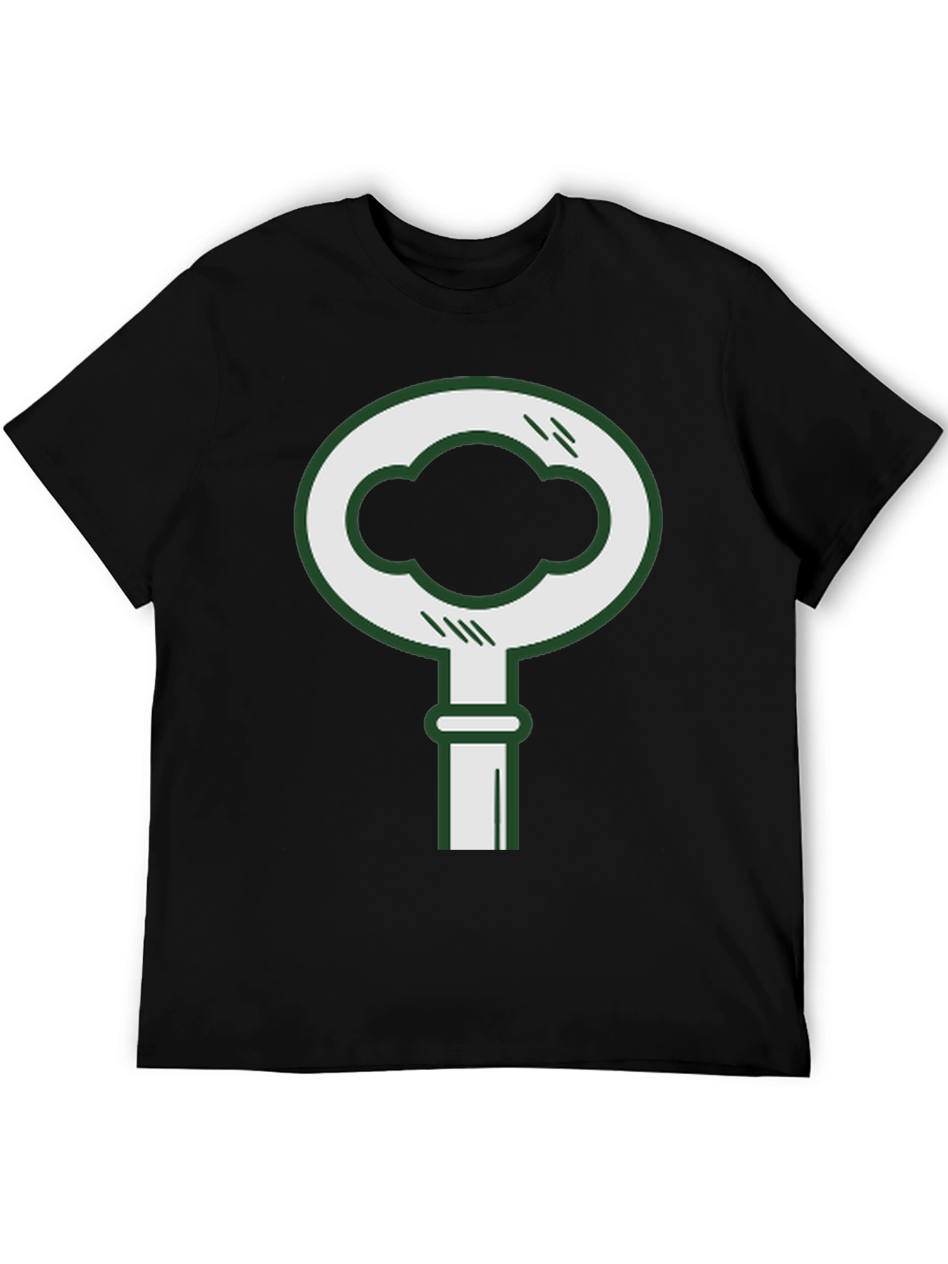 Modern Key Graphic Tee - Stylish Black Cotton T-Shirt