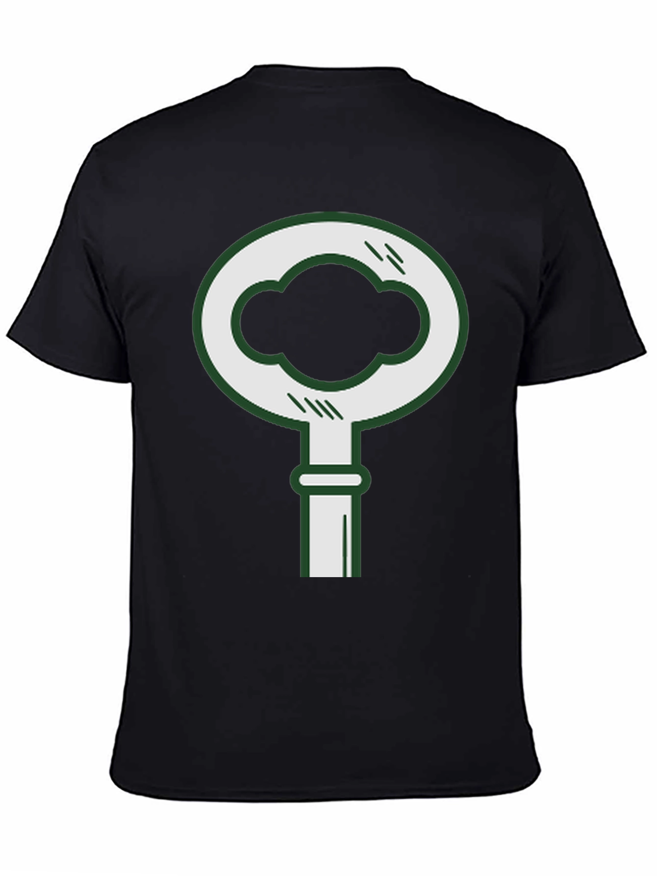 Modern Key Graphic Tee - Stylish Black Cotton T-Shirt