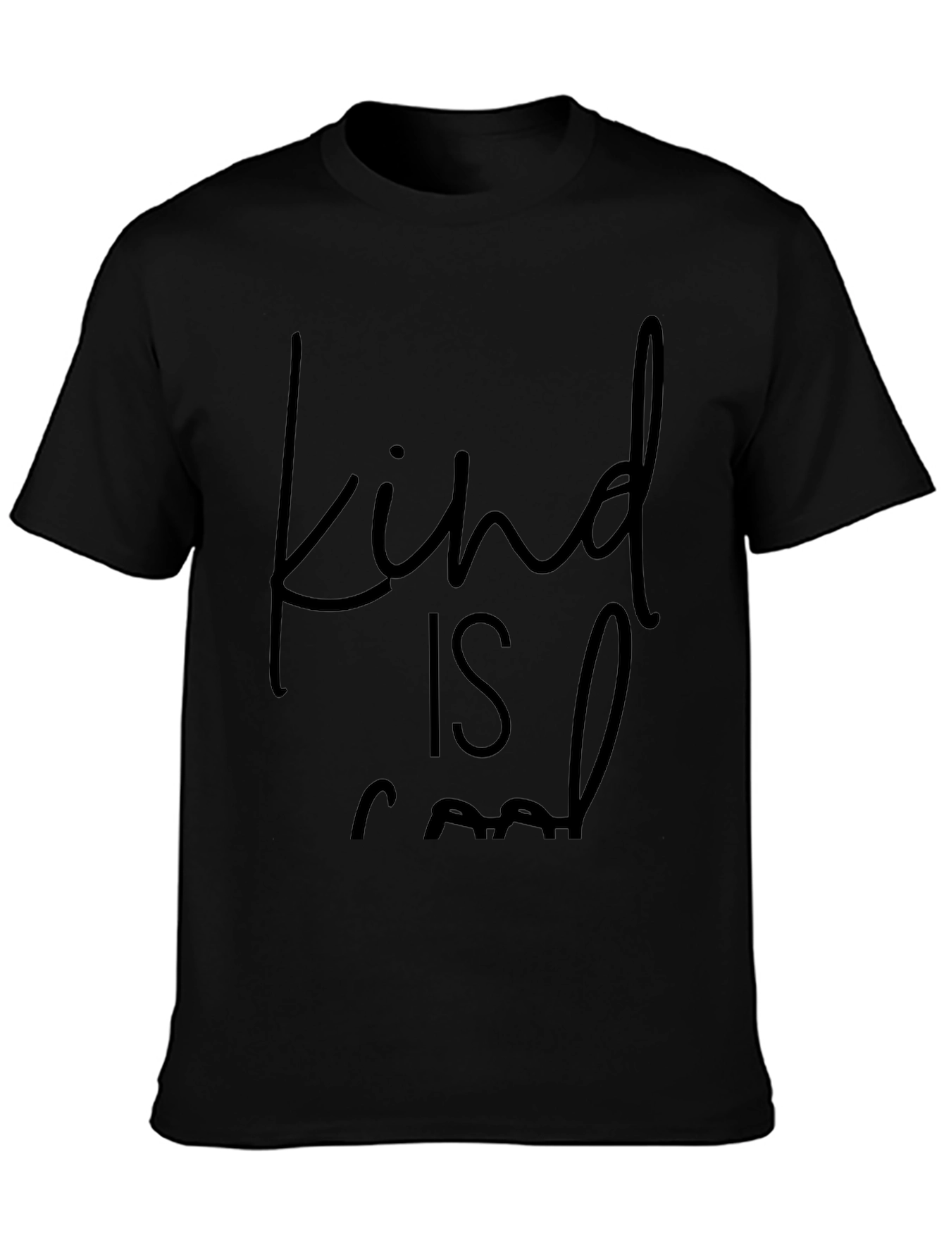 Kind is Cool Graphic Tee - Soft Black Shirt