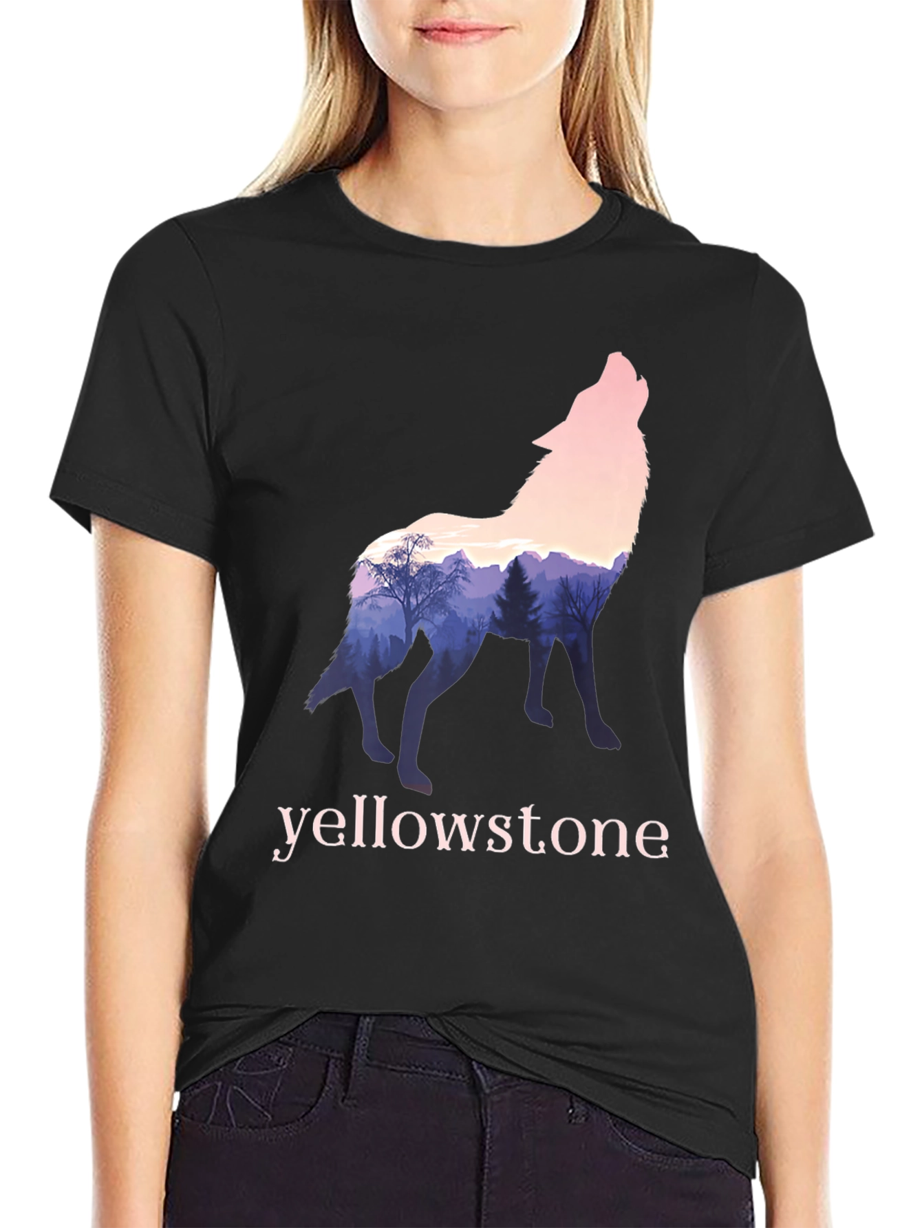 Yellowstone Wolf Graphic Tee - Nature Inspired Design