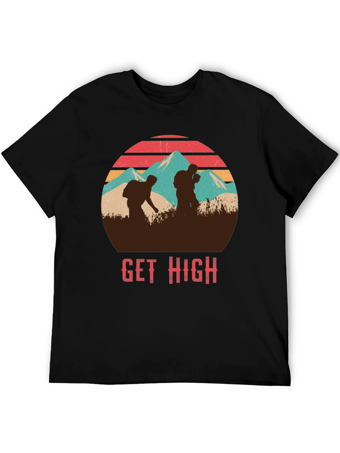 Get High Hiking T-Shirt Vintage Style
