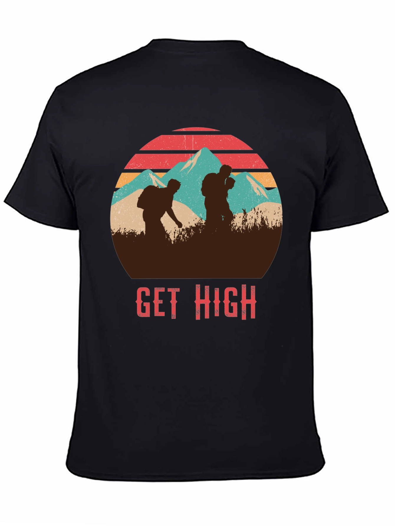 Get High Hiking T-Shirt Vintage Style