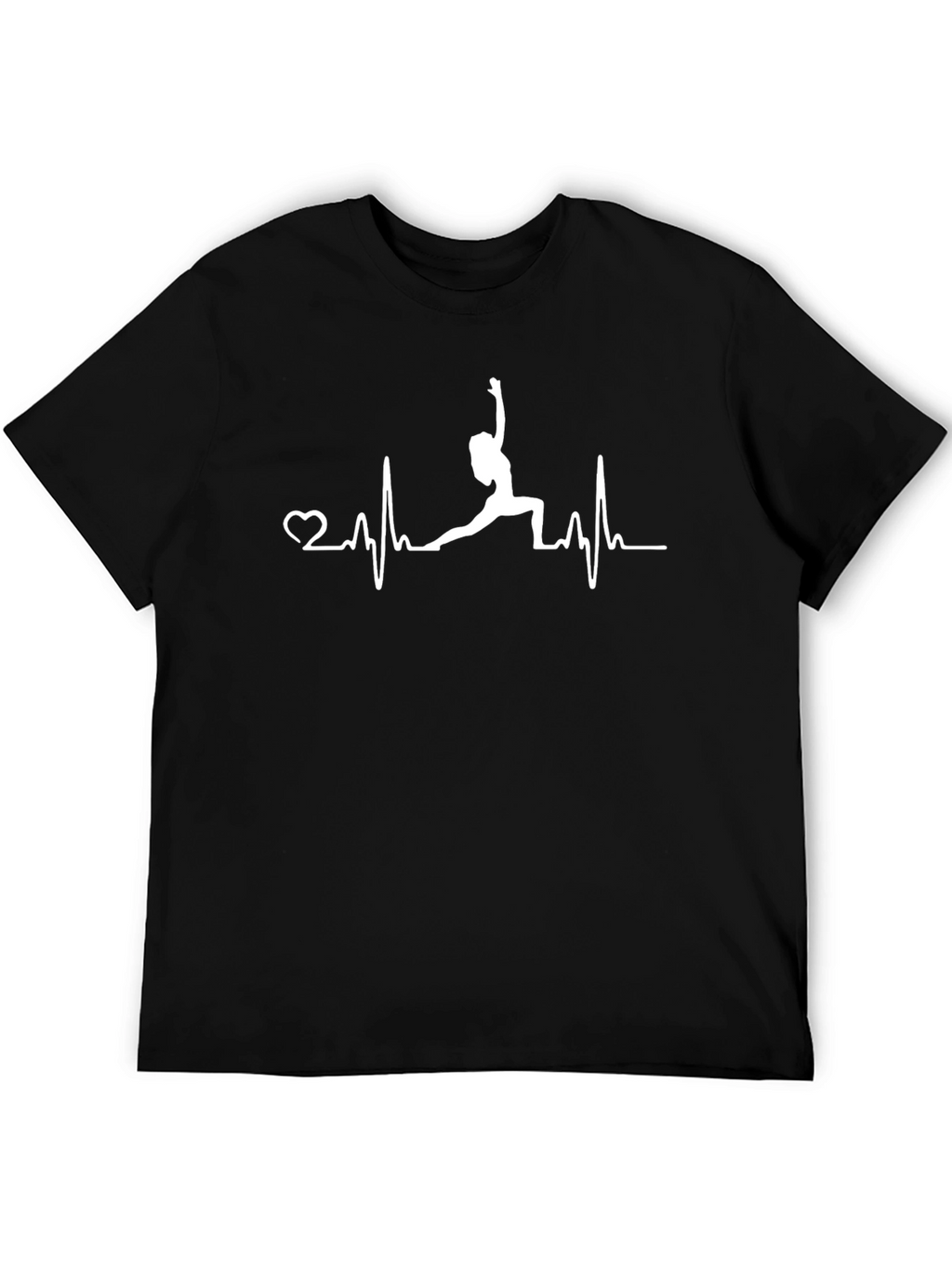 Yoga Heartbeat T-Shirt - Black