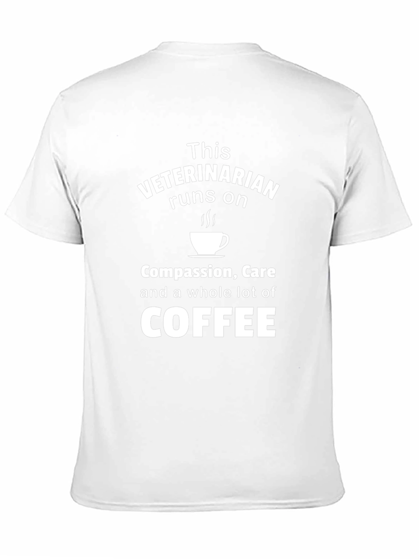 Veterinarian Runs on Coffee Black T-Shirt