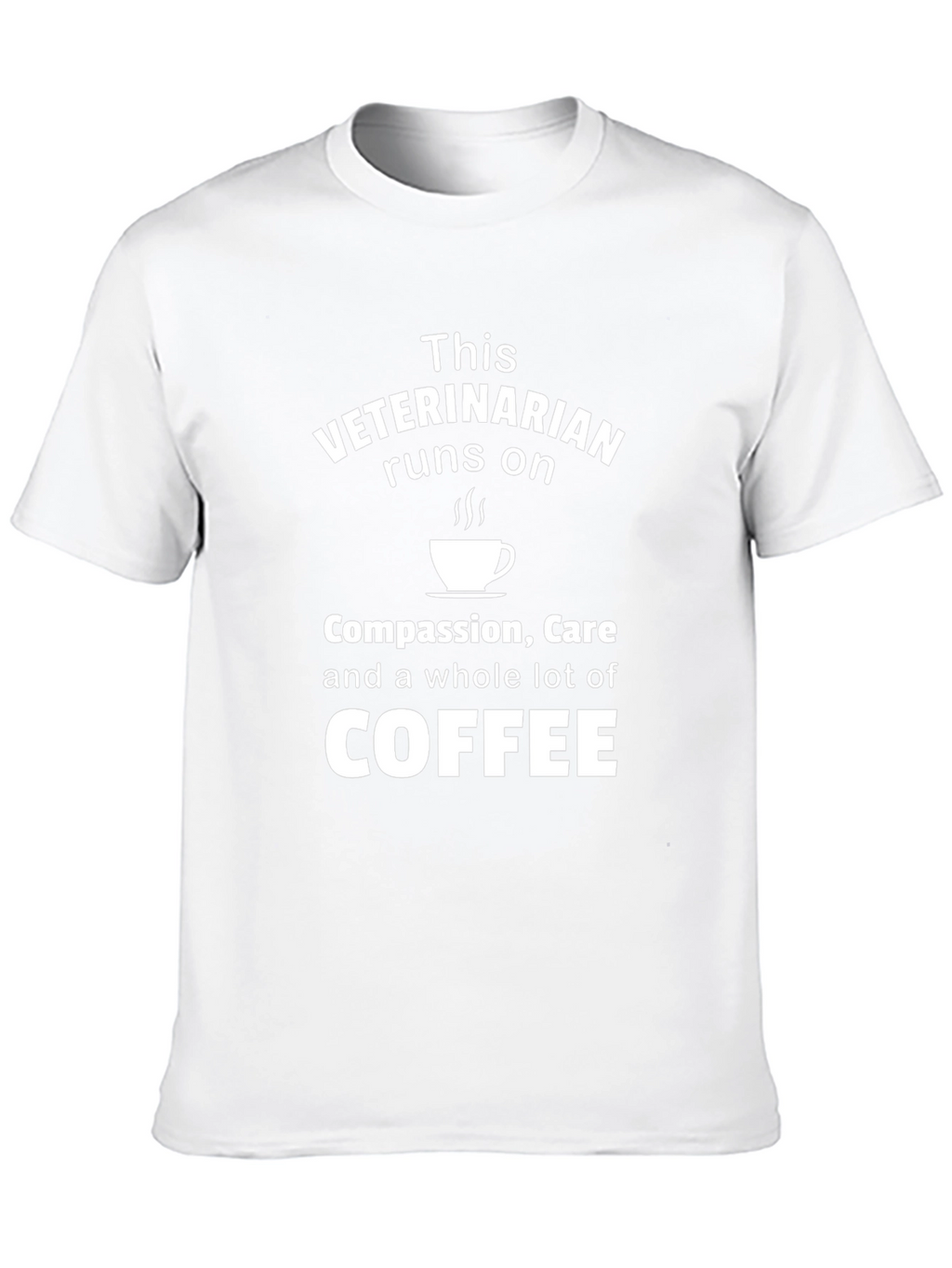 Veterinarian Runs on Coffee Black T-Shirt