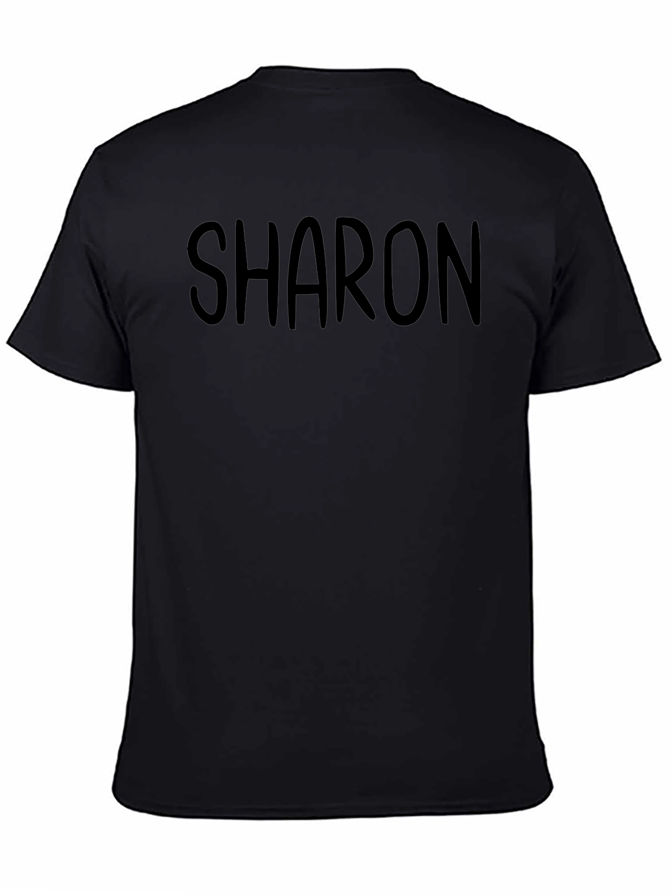 Sharon Black Crew Neck T-Shirt for Men