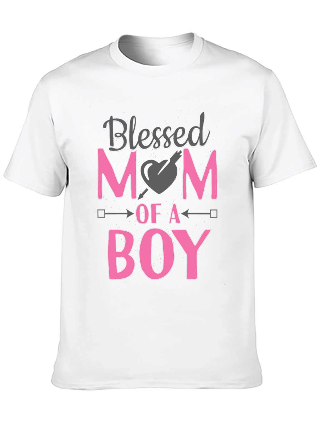 Blessed Mom of a Boy Black T-Shirt