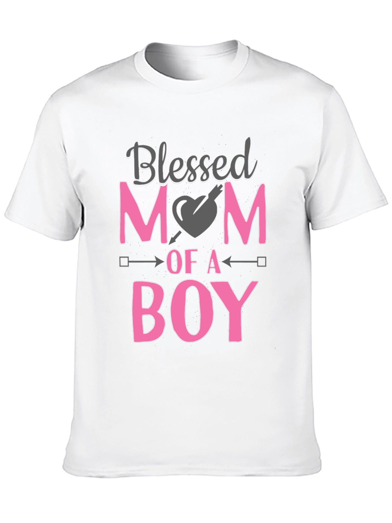 Blessed Mom of a Boy Black T-Shirt