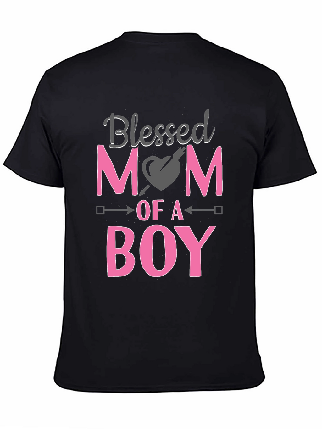 Blessed Mom of a Boy Black T-Shirt