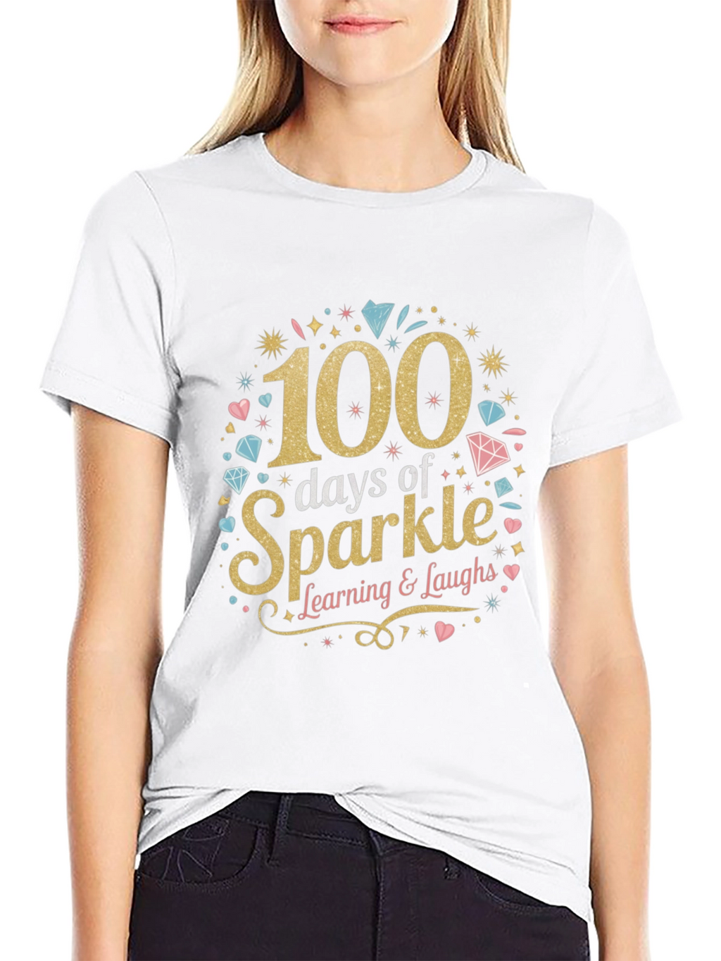 100 Days of Sparkle T-Shirt Learning Tee